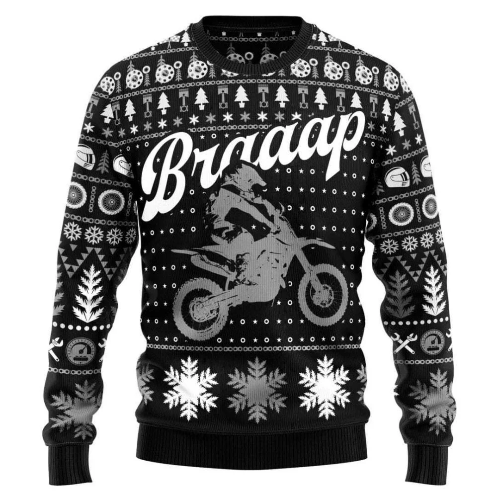 Top Trends: Vintage For Mens Christmas Sweatshirt 3d Retro Motorcycle Oversized Tees Male Clothing Biker Racing T-shirt Long Sleeve Sweater Shoppable Styles