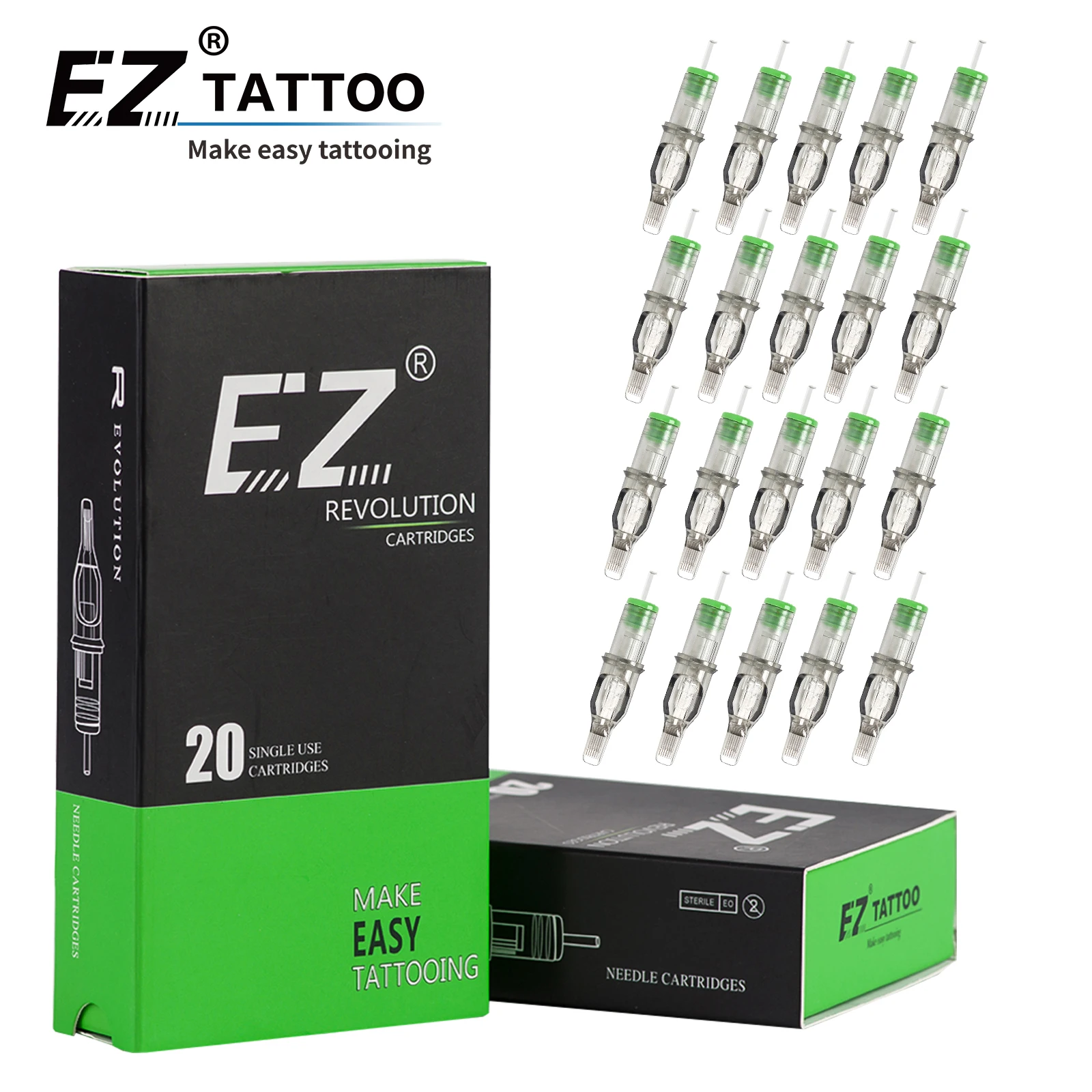 Top Trends: EZ Revolution Tattoo Cartridge Magnum (M1) Needles #12 (0.35 MM) #10 (0.30) Long Taper For Rotary Machine Supply 20 Pcs / Box Shoppable Styles