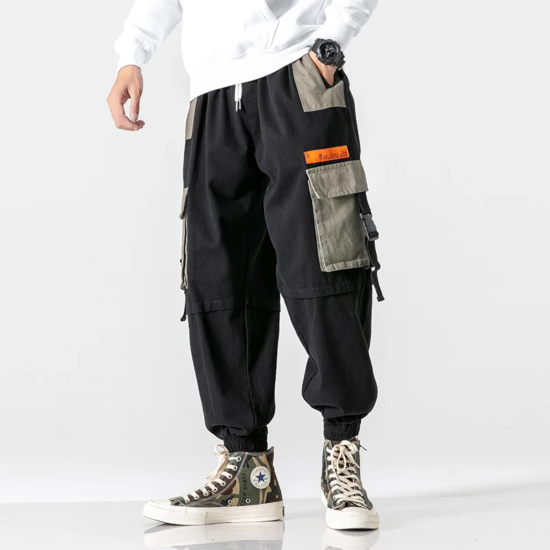 Top Trends: 2023 Hip Hop Men Multi-pocket Elastic Waist Design Harem Pant Street Punk Hip Hop Casual Trousers Joggers Male Cargo Pants ABZ51 Shoppable Styles