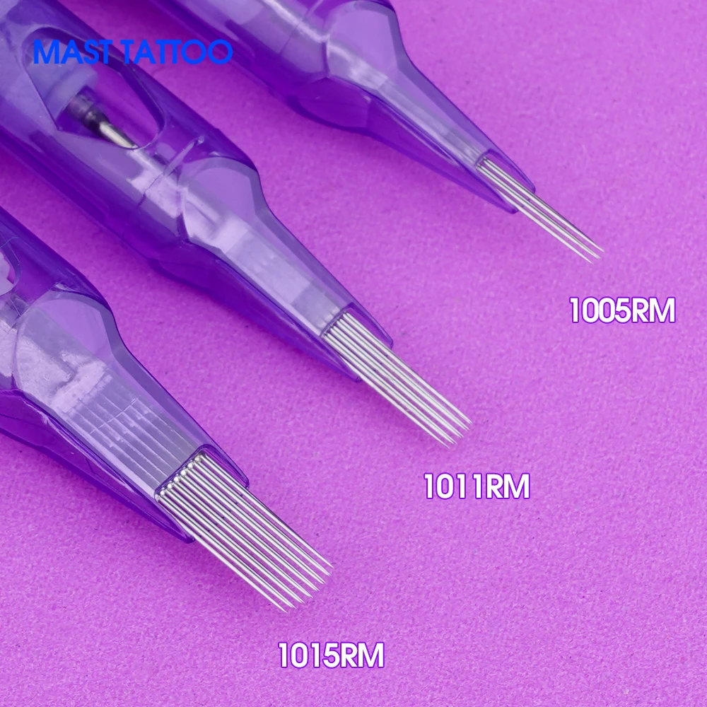 Top Trends: 100% Original Pro Sterilized Round Magnum RM Tattoo Needles Makeup Permanent Dragonhawk Tattoo Cartridge Accessories 20pcs / box Shoppable Styles