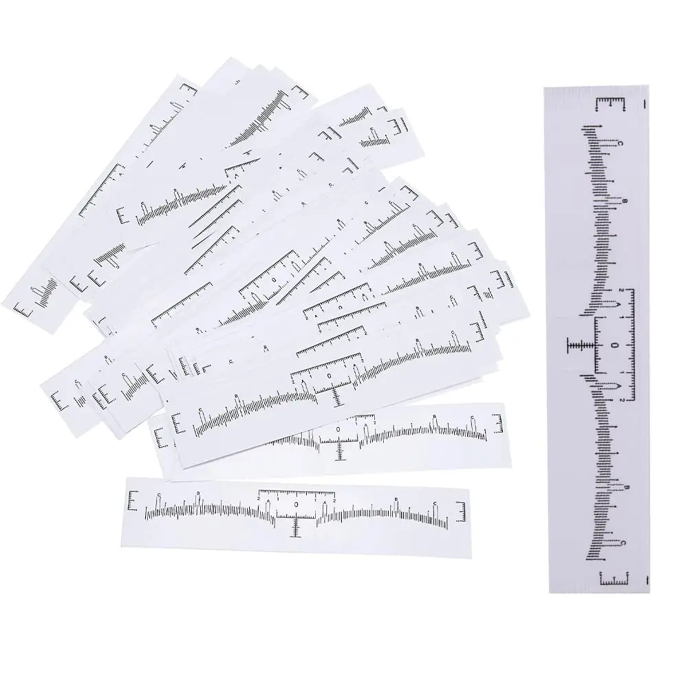 Top Trends: 100 / 50 / 30 / 20 / 10pcs Disposable Tattoo Eyebrow Ruler Sticker Adhesive Microblading Tattoo Measurement Tools For Permanent Makeup Shoppable Styles - Image 5