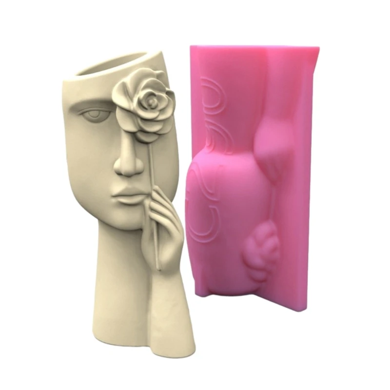 Top Trends: M2EA Hand-making Silicone Vase Moulds Art Human Face Shaped For DIY Succulent Planter Shoppable Styles