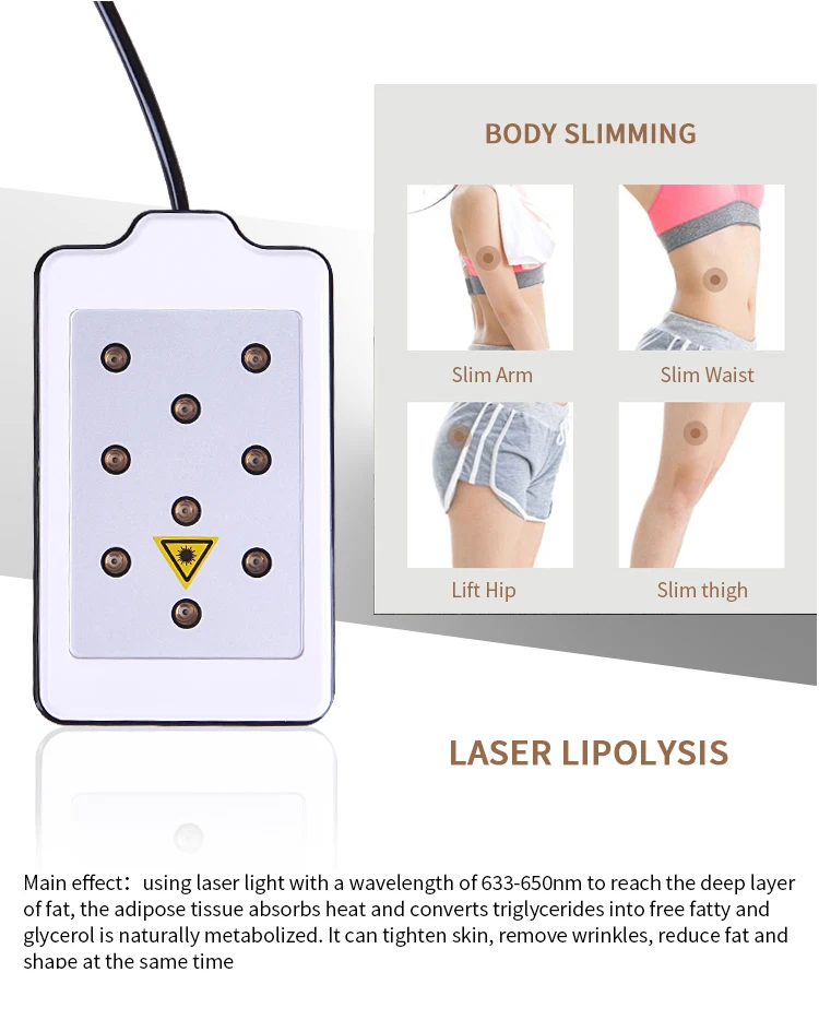 6 In 1 Ultrasonic Cavitation Machine With Lipo Laser 10 <h3 class="features--headline">Features and benefits</h3> Cavitation Treatment Is A Non-Invasive Treatment Safe For Body Contouring Cavitation Machines Benefits Fat Reduction Cellulite Reduction Skin Tightening Powerful Cavitation Machines Great For Professional Spa & Personal Home Use Ultrasonic Cavitation Improves Body Shape And Contour And Reduces Circumference <hr /> <h5></h5> <h5><span class="tw-text-2xl tw-font-bold" style="color: #99ccff;">IN STOCK READY TO SHIP</span></h5> <h5><span class="tw-text-2xl tw-font-bold" style="color: #99ccff;">1 YEAR WARRANTY + 3 YEAR TECH SUPPORT</span></h5> <h5><span class="tw-text-2xl tw-font-bold" style="color: #99ccff;">30 DAY MONEY-BACK AND <a href="https://salonmachines.com/refund_returns/">RETURN POLICY</a></span></h5> <h5><span class="tw-text-2xl tw-font-bold" style="color: #99ccff;">FREE WORLDWIDE SHIPPING <a href="https://salonmachines.com/shipping-policy/">SHIPPING POLICY</a> </span></h5> <h5><span class="tw-text-2xl tw-font-bold" style="color: #99ccff;">PROFESSIONAL BEAUTY <a href="https://salonmachines.com/">SALON MACHINES</a> EQUIPMENT</span></h5> <div class="product-block product-block--sales-point"></div> 6 In 1 Ultrasonic Cavitation Machine With Lipo Laser