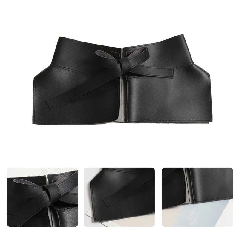 Top Trends: Women Peplum Cincher Belt Wide Waistband Skirt Belt Self Tie Skirt Belt Leather Lace Up Waistband Sculpting Girdle Shoppable Styles - Image 2