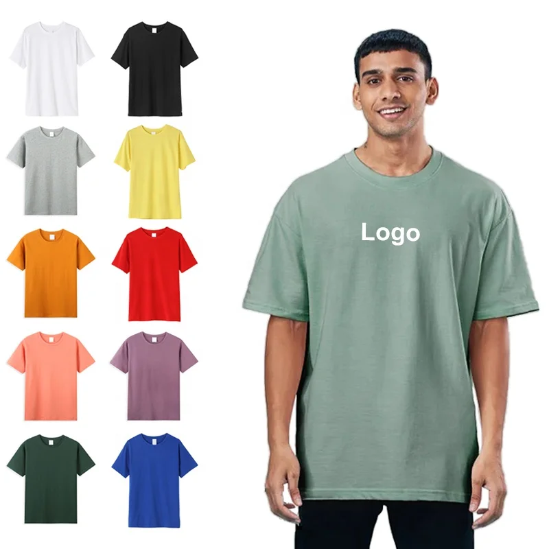 Top Trends: Mens 100% Comb Cotton Blank Oversized T Shirt Graphic Big And Tall Custom Print High Street Men's Hip Hop Broadcloth T-shirts Shoppable Styles