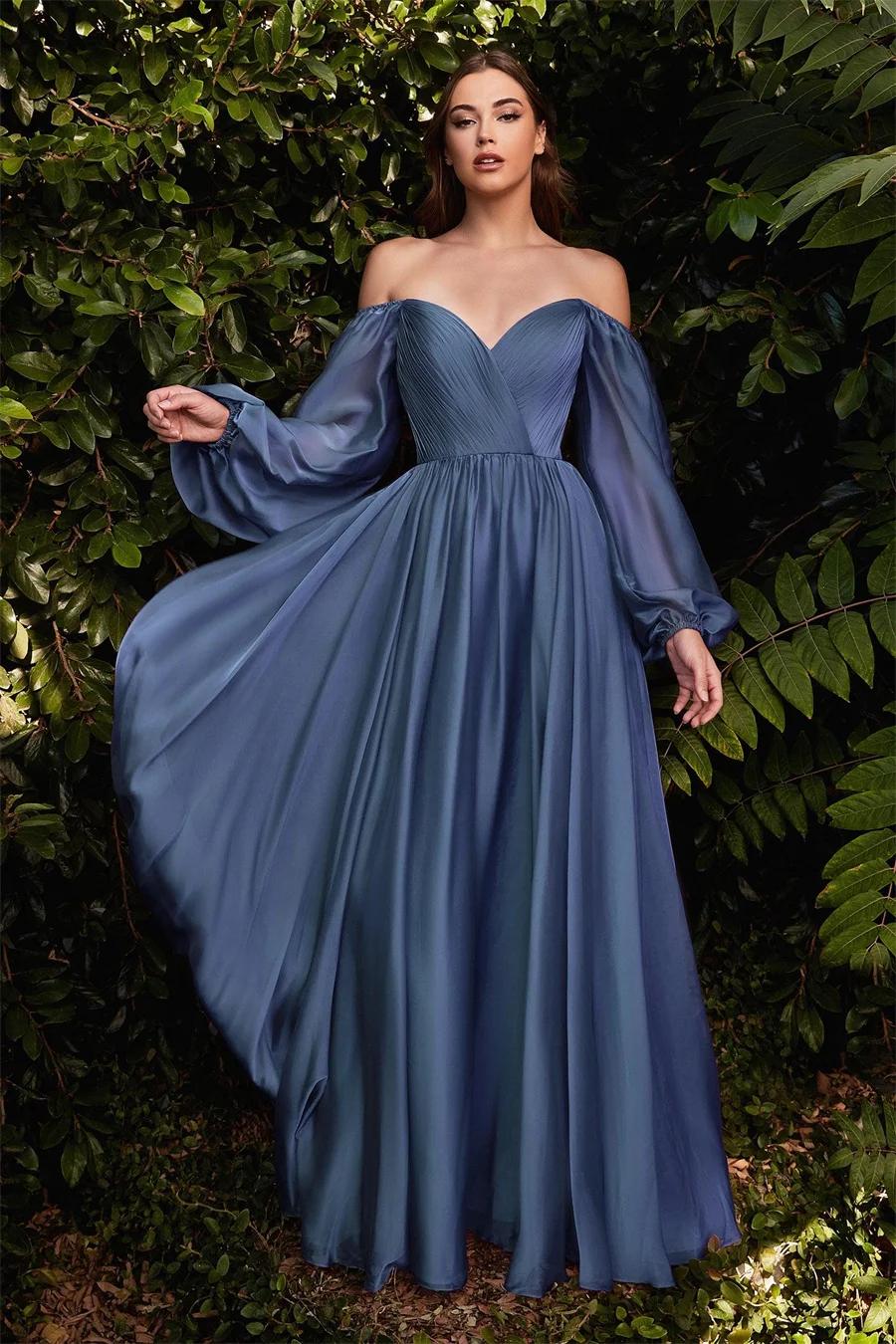 Top Trends: Off Shoulder Long Sleeves Formal Evening Dress Sweetheart Neck A Line Sweep Train Party Prom Dresses فساتين نسائيه للعيد 2023 Shoppable Styles