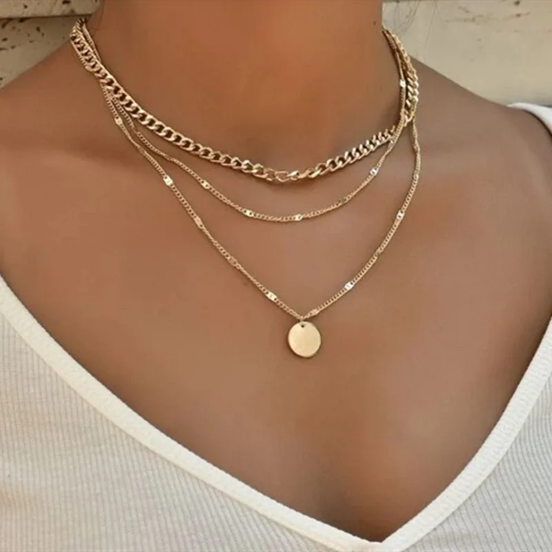 Top Trends: Vintage Necklace On Neck Chain Women's Jewelry Layered Accessories For Girls Clothing Aesthetic Gifts Fashion Pendant 2022 Shoppable Styles