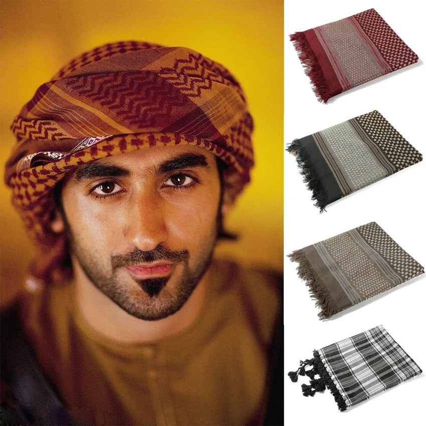 Top Trends: Men Muslim Head Scarf Saudi Arab Dubai Traditional Islamic Clothing Male Headscarf Hijab Plaid Turban Shemagh Gutra Prayer Wear Shoppable Styles