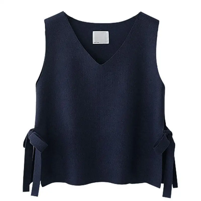 Top Trends: Women Vest Spring And Autumn Short Women's Vest Korean Version Of The Wool Vest Women's Belt With Knit Wild Wear Cashmere Vest Shoppable Styles - Image 5