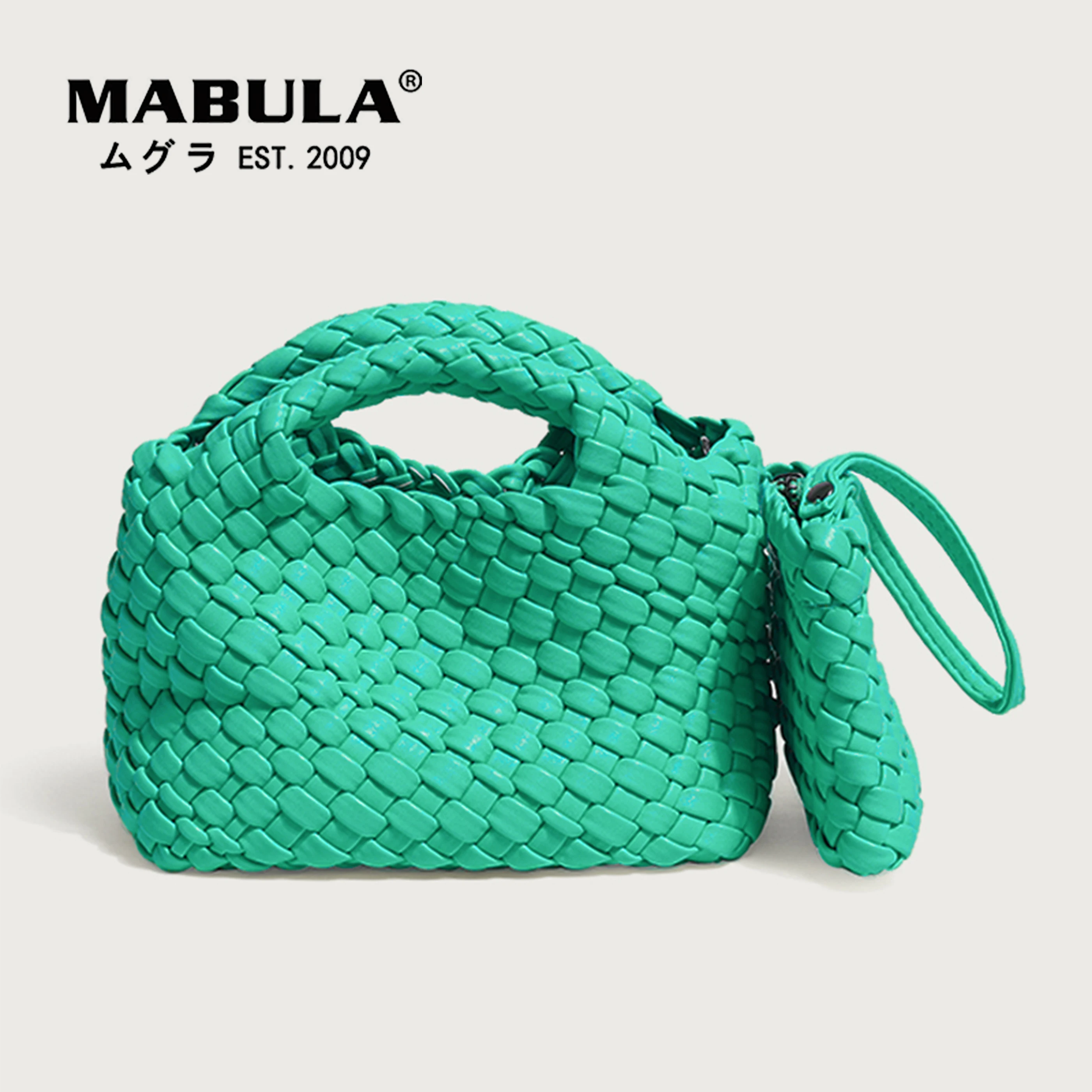 Top Trends: MABULA Luxury Faux Leather Woven Lady Top Handle Purse Handwoven Plaited Design Satchel Handbag 2022 Trend Women Crossbody Bag Shoppable Styles