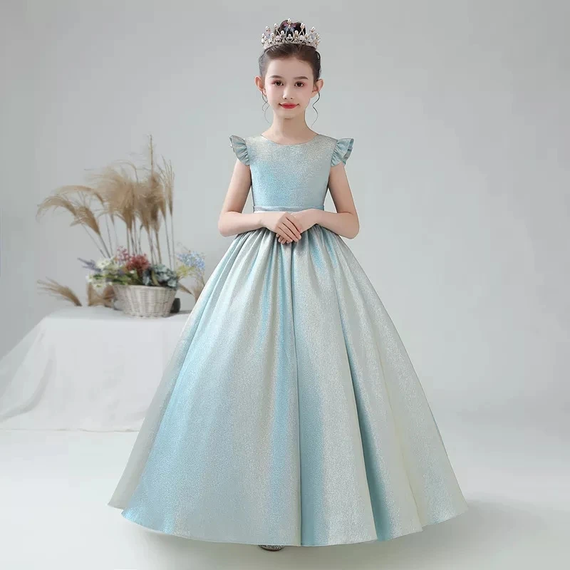 Top Trends: Dideyttawl Girls Birthday Party Gown 2024 Princess Pageant Ball Gown Glitter Satin Flower Girl Dress Junior Bridesmaid Shoppable Styles