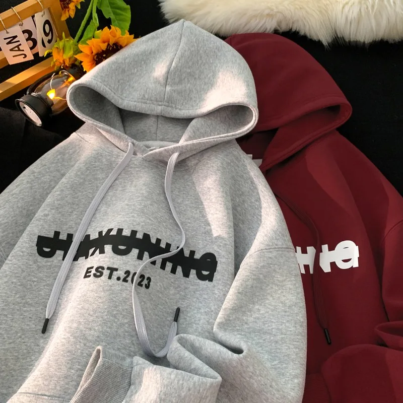 Top Trends: Gothic Hoodies Men Loose Hip-hop Streetwear Hooded Pullovers Autumn New 9 Colors Unisex Hoodie Sweatshirts Large Size Sportwear Shoppable Styles