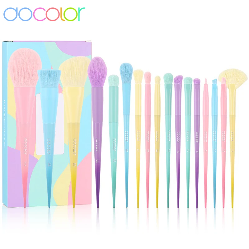 Top Trends: Docolor Dreaming Makeup Brushes Set 17pcs Professional Synthetic Hair Powder Foundation Blush Eyeshadow Make Up Brush Maquiagem Shoppable Styles