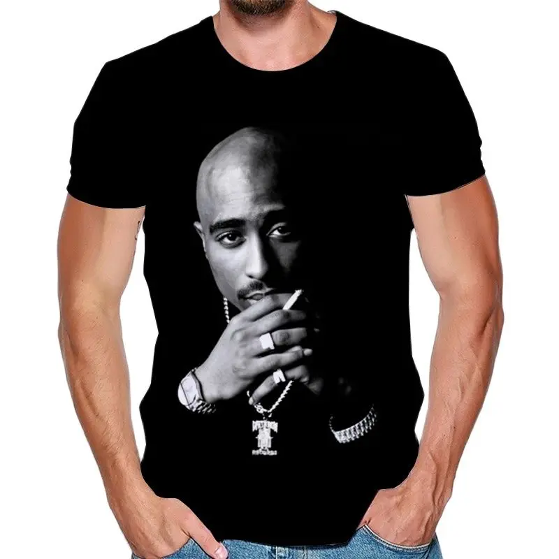 Top Trends: Top Rap Tupac Shakur 2pac T-Shirt Legendary Rapper 3d Printing Men&#039;S And Women&#039;S Fashion Casual Camisetas Hombre Oversized Top Shoppable Styles