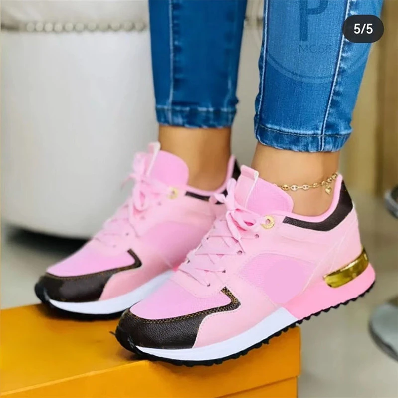 Top Trends: Autumn Winter Women Sneakers Mesh Lace Up Casual Vulcanize Shoes Ladies Flats Outdoor Sports Running Shoes Platform Shoes Shoppable Styles