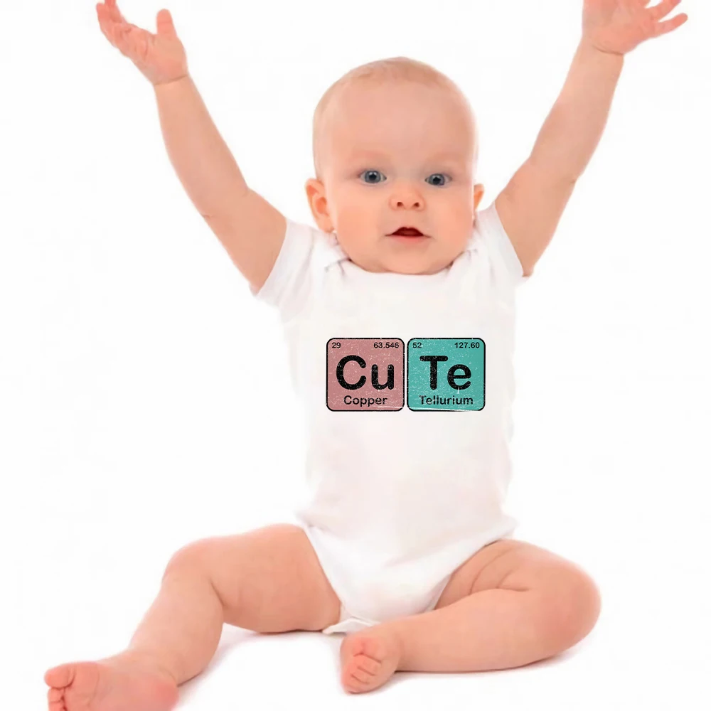 Top Trends: Chemical Element Cute Print Funny Baby Boys Body Creative Harajuku Summer Infant Onesie Comfy Home Casual Newborn Girls Clothes Shoppable Styles