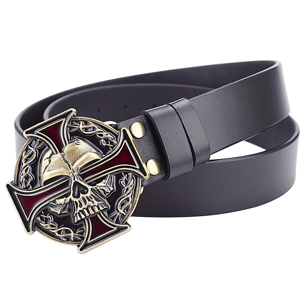 Top Trends: Novelty Crossbones Belt Heavy Metal Skull Face Buckle Skeleton Belts Dark Style Street Hip Hop Rock Waistband Accessories Shoppable Styles