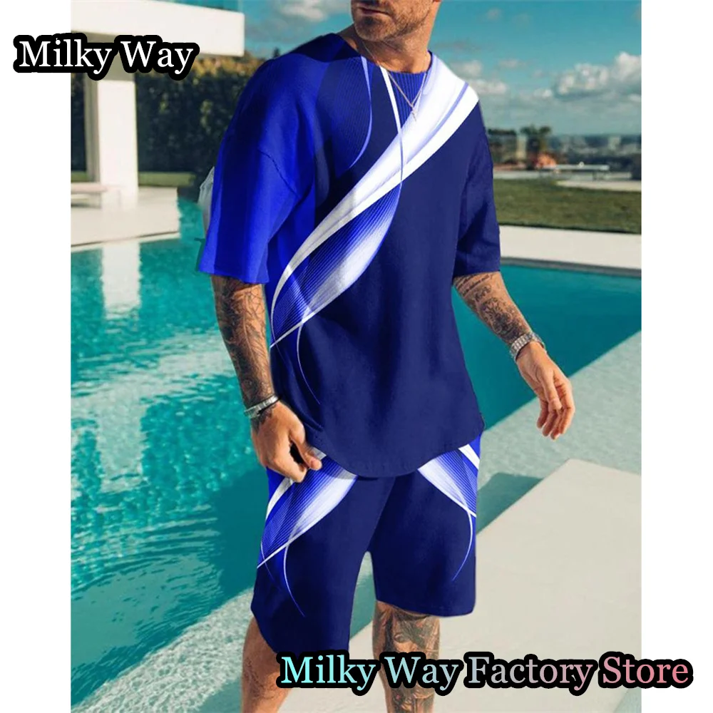 Top Trends: Men Fashion Summer Tracksuit Casual T-Shirt Shorts Set 2 Pieces Male Popular Trend Outfit Oversized Clothing Jogging Streetwear Shoppable Styles