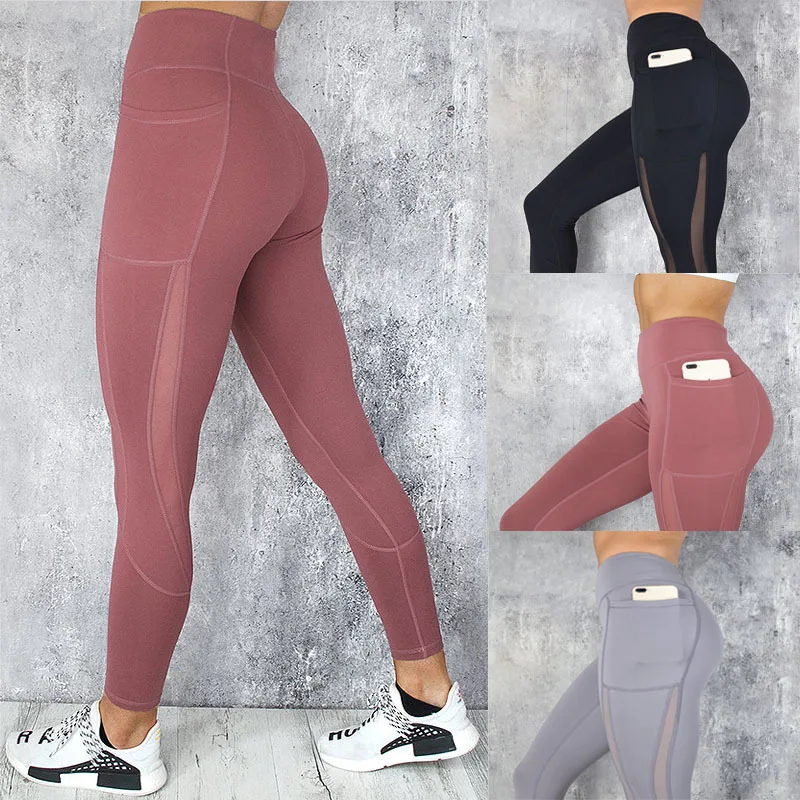 Top Trends: Casual Mesh Stitching Yoga Pants Moisture Wicking Slim Fit Fitness Pants European & American Summer New Fashion Sports Leggings Shoppable Styles