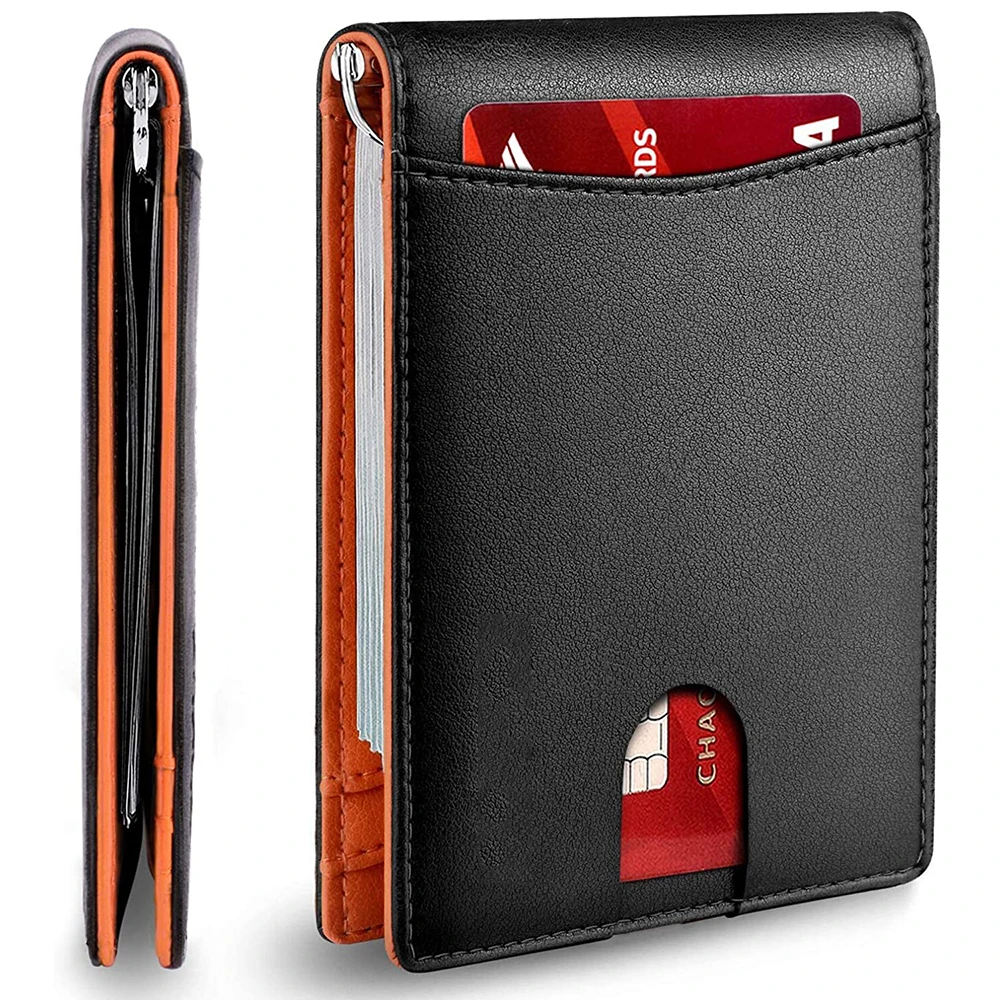 Top Trends: Minimalist Slim Wallet For Men With Money Clip RFID Blocking Front Pocket Leather Shoppable Styles