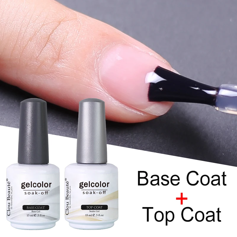 Top Trends: No Wipe Top Coat Base Coat Primer UV Gel Nail Art Tips Manicure Gel Nail Polish Color Gel Polish Esmalte Semi Permanente Shoppable Styles