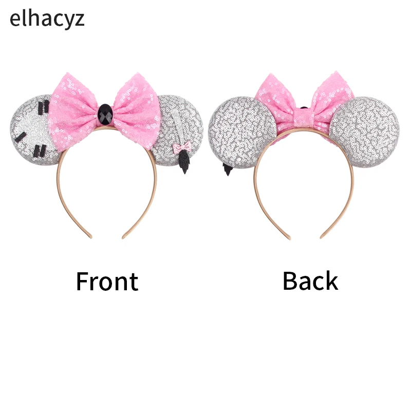 Top Trends: Popular Sequins Mouse Ears Bow Headband For Children Glitter Hairband Kids Hair Accessories Chic Girls Women Party Decoration Shoppable Styles - Image 2