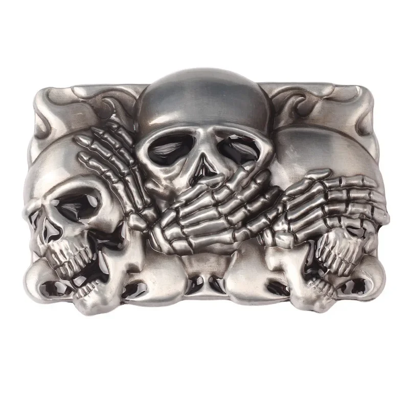 Top Trends: Skull Skeleton Belt Buckle Belt DIY Accessories Western Cowboy Style Smooth Belt Buckle Punk Rock Style K17 Shoppable Styles