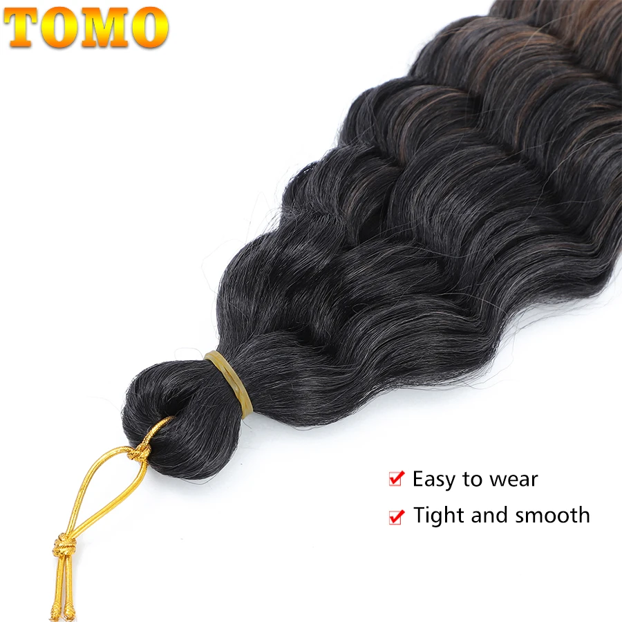 Top Trends: TOMO Deep Wave Crochet Hair 30 / 22 Inch Water Wave Twist Hair Synthetic Goddess Braids Hair Wavy Ombre Blonde Pink Hair Extension Shoppable Styles - Image 4