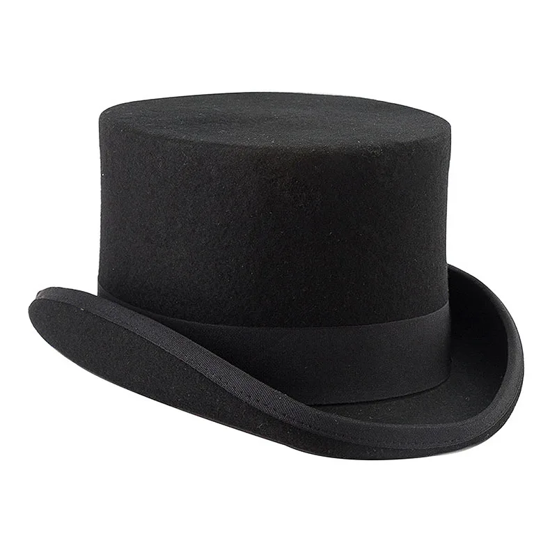 Top Trends: Top Hat For Men Women Winter Fedoras Wool Top Hat Flat Mad Hatter Top Hat Traditional Magic High Top Hat Party Costume Accessory Shoppable Styles - Image 5