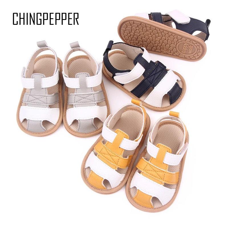 Top Trends: Brand Infant Boys Sandals Toddler Summer Shoes Newborn Bebes Flats Soft Rubber Sole Footwear For 1 Year Baby Item Birthday Gifts Shoppable Styles