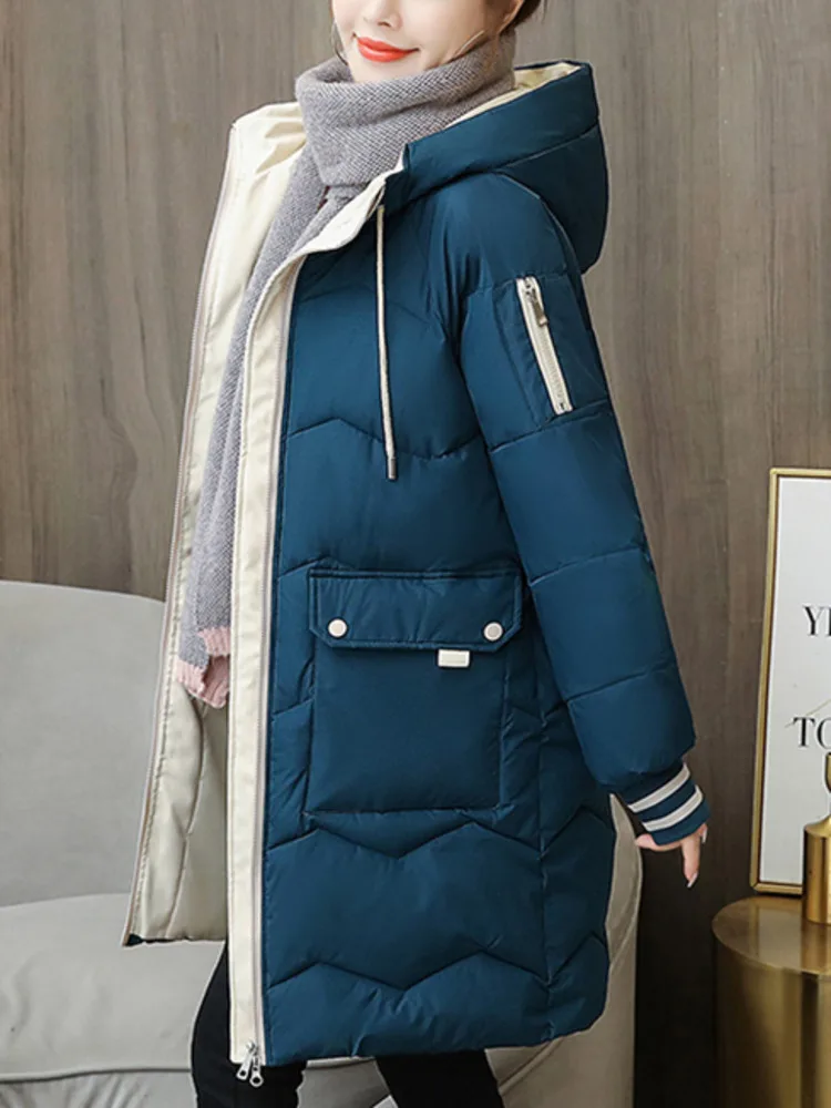 Top Trends: Female Down Cotton Hooded Overcoat Thick Warm Jackets Windproof Casual Coat Winter Women Jacket Coats Long Parkas Jackets Shoppable Styles