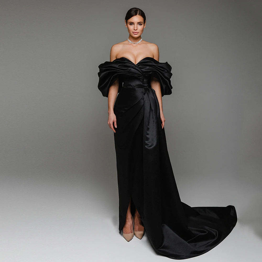 Top Trends: Off Shoulder Engagement Prom Dress For Woman Detachable Train Floor Length Draped Sweetheart Neck Mono Evening Party Gown Large Shoppable Styles