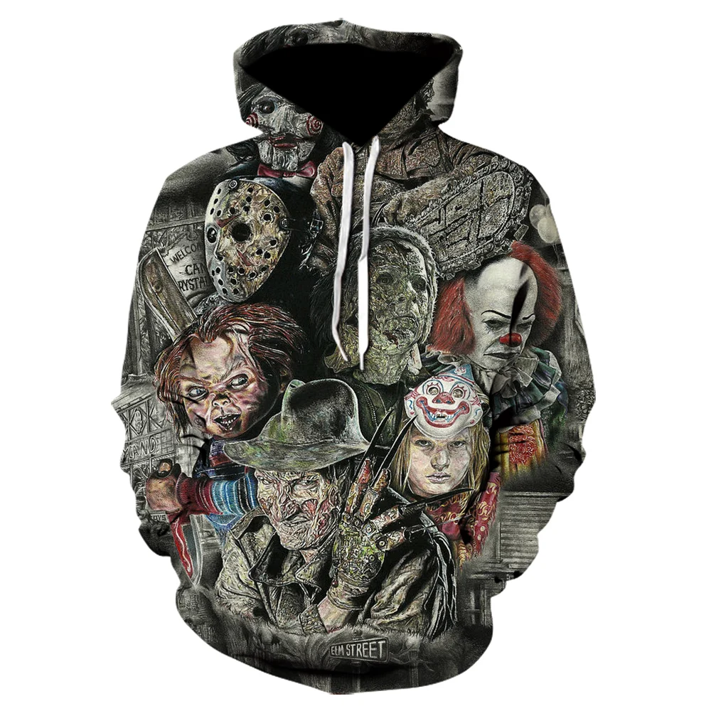 Top Trends: Men's Sweatshirt Horror Movie Chucky 3D Hoodie Print Fashion Jacket Sweater Autumn Casual Coat Unisex Size Small S-6XL Shoppable Styles