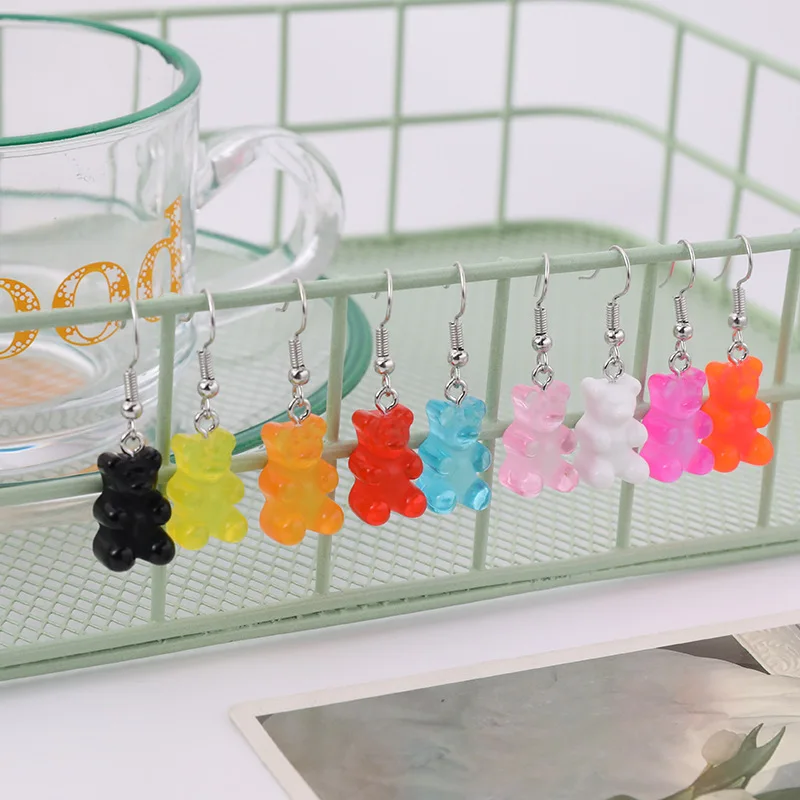 Top Trends: Wholesale Gummy Bears Dangle Earrings For Women Teens Girls Minimalist Statement Drop Earring Bear Pendant Fashion Jewelry Gift Shoppable Styles