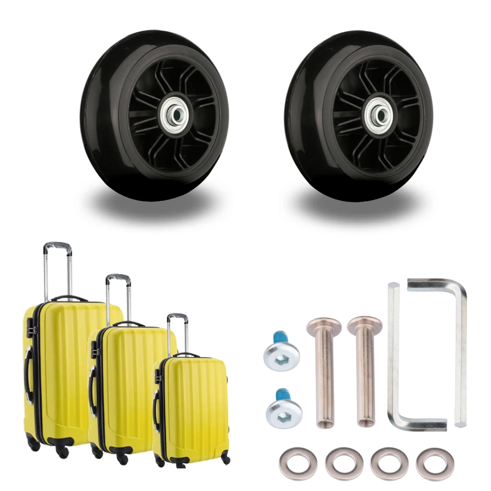 Top Trends: 12pcs Luggage Replacement Rubber Wheels Silent Wear Belt Installation Tool For Travel Trolley Case Trolley Luggage Accessories Shoppable Styles