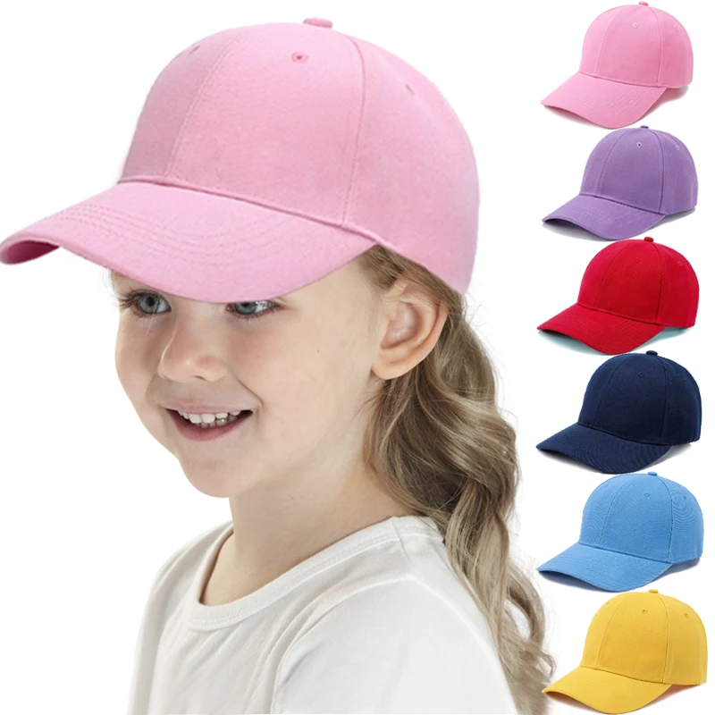 Top Trends: Fashion Candy Color Kids Baseball Cap Sun Protection Boy Girls Hat Adjustable Travel Children Baseball Cap Baby Summer Sun Hat Shoppable Styles