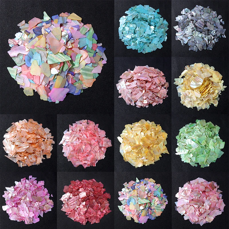 Top Trends: Muticolor Irregular Abalone Chips Natural Glitter Flakes Sea Shell Fragments For Nail Art Decoration DIY Manicure Wholesale Shoppable Styles