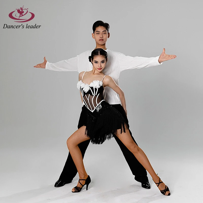 Top Trends: Latin Dance Dress High-end Sense Internet-famous Suit With Flower Tassel Dress Cha Cha Tango Adult Stage Professional Clothing Shoppable Styles - Image 2