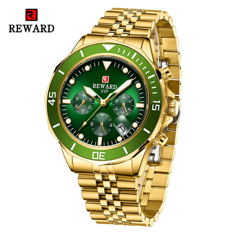 Top Trends: REWARD Fashion Mens Watches For Men Sport Wristwatch Waterproof Luminous Chronograph Wrist Watch Shoppable Styles