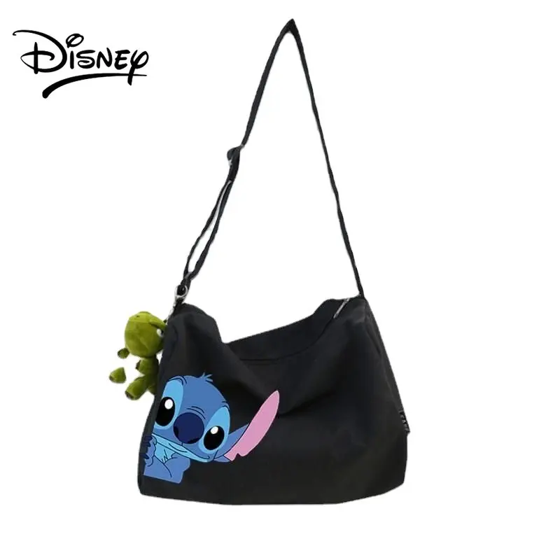 Top Trends: Disney Large Capacity Travel Crossbody Stitch Cartoon Pattern Durable Canvas Shoulder Bag Shopping Bag For Students Women Girls Shoppable Styles