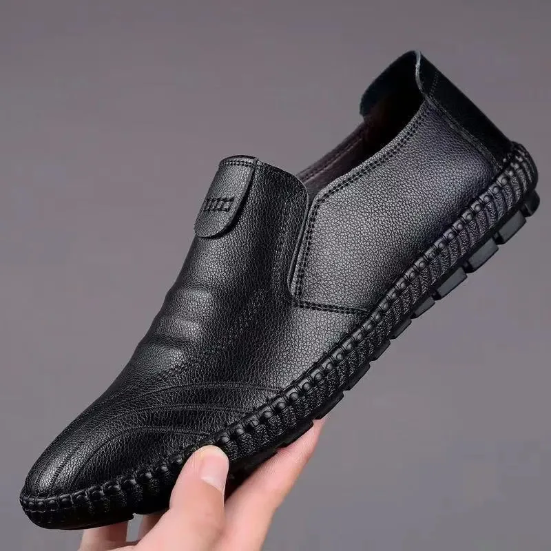 Top Trends: Outdoor Leather Men Shoes Casual Business Leather Shoes Men Oxfords Retro Quality Soft Skin Comfortable Slip On Shoe Men Flats Shoppable Styles