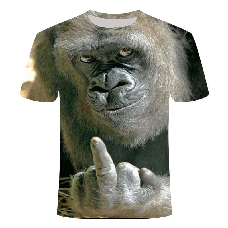 Top Trends: Fun Novelty Cute Animal Pig Cow Dog Orangutan Sheep Series T-shirt Men And Women 3D Printed Harajuku Style T-shirt Summer Top Shoppable Styles