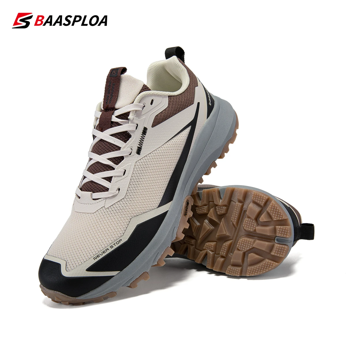 Top Trends: Bassploa Men Hiking Shoes New Fashion Lightweight Outdoor Sneakers For Men Walking Shoes Comfort Non-Slip Outdoor Shoppable Styles