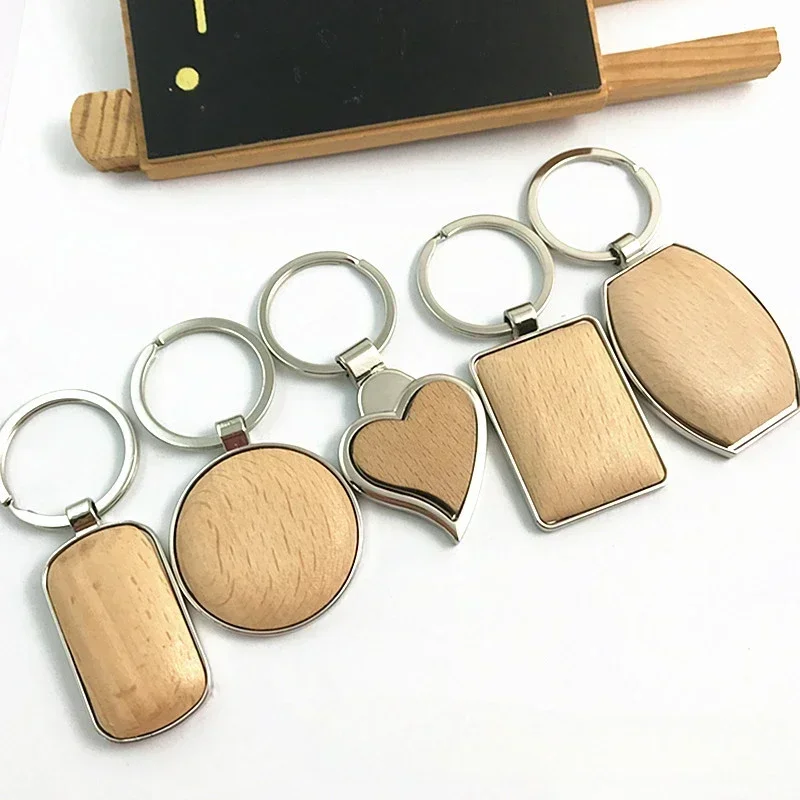 Top Trends: Customized Wooden Metal Keychain Heart Shaped Wood Engraved Key Chains Personalized Lettering Keyring Blanks Wholesale Bulk Shoppable Styles