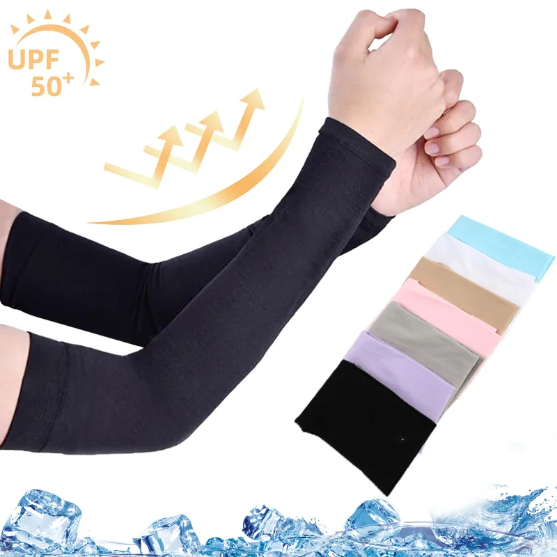 Top Trends: 2Pcs Uv Protection Arm Sleeves Warmers Summer Women Men Sports Long Arm Cover Cooling Warmer For Running Golf Cycling Fishing Shoppable Styles