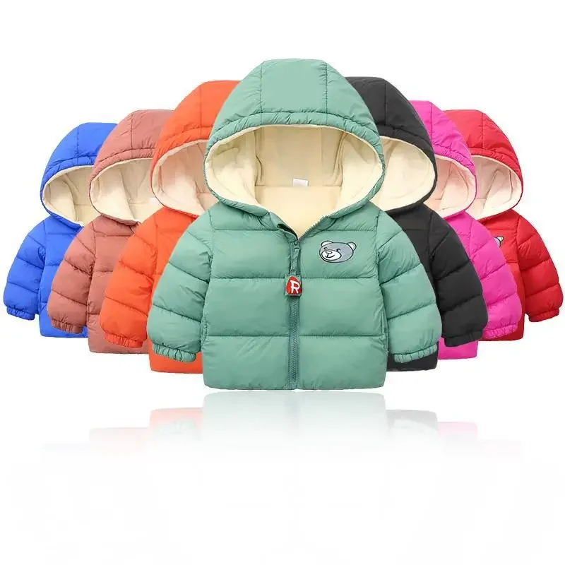 Top Trends: Kids Clothes Children&#039;s Jacket Coat Clothing Boy Girl Hooded Thicken Velvet Lining Keep Warm Down Jacket Children Clothing Shoppable Styles