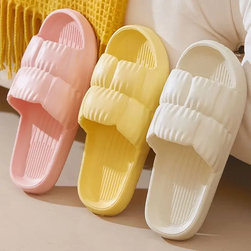 Top Trends: 2023 Women Home Shoes Platform Slipper Summer Beach Flip Flops Women EVA Soft Sole Flat Shoes Mute Non-slip Slides Beach Sandal Shoppable Styles