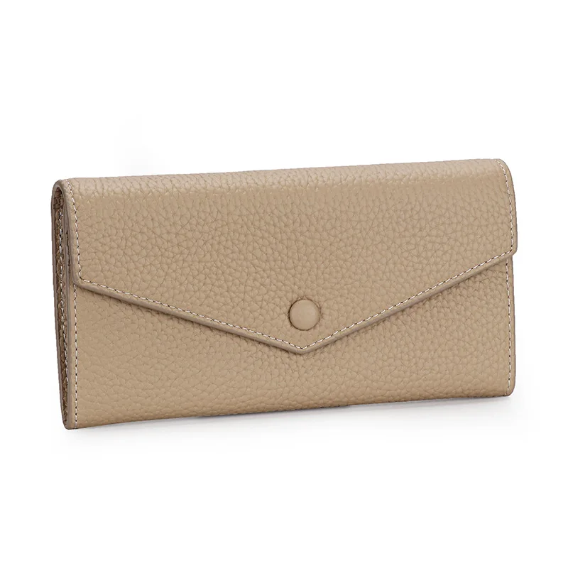 Top Trends: URBAN MASTER Cowhide Long Women Wallet Large Capacity Genuine Cow Leather Envelope Slim Clutch Phone Purse Dompet Pria Kanvas Shoppable Styles