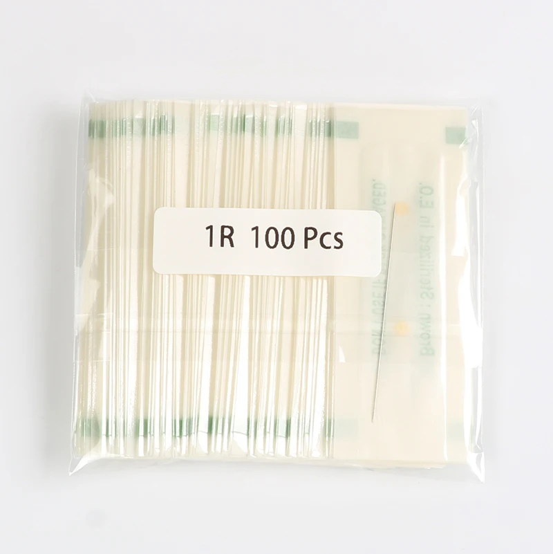 Top Trends: Tattoo Needles 1RL Disposable Sterilized Professional For Tattoo Eyebrow Pen Machine Permanent Makeup Kit 100pcs Needles 1R Shoppable Styles