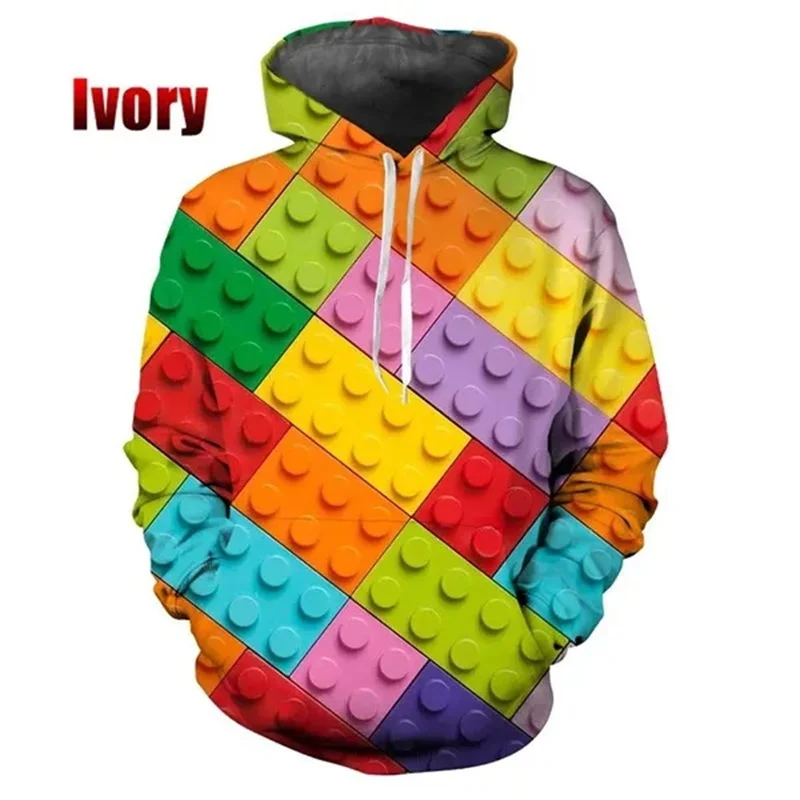 Top Trends: Funny Building Blocks Bricks Toy Graphic Kids Hoodie Pullovers Men Clothing 3D Printing Hoodies Women Fashion Sweatshirts Hoody Shoppable Styles